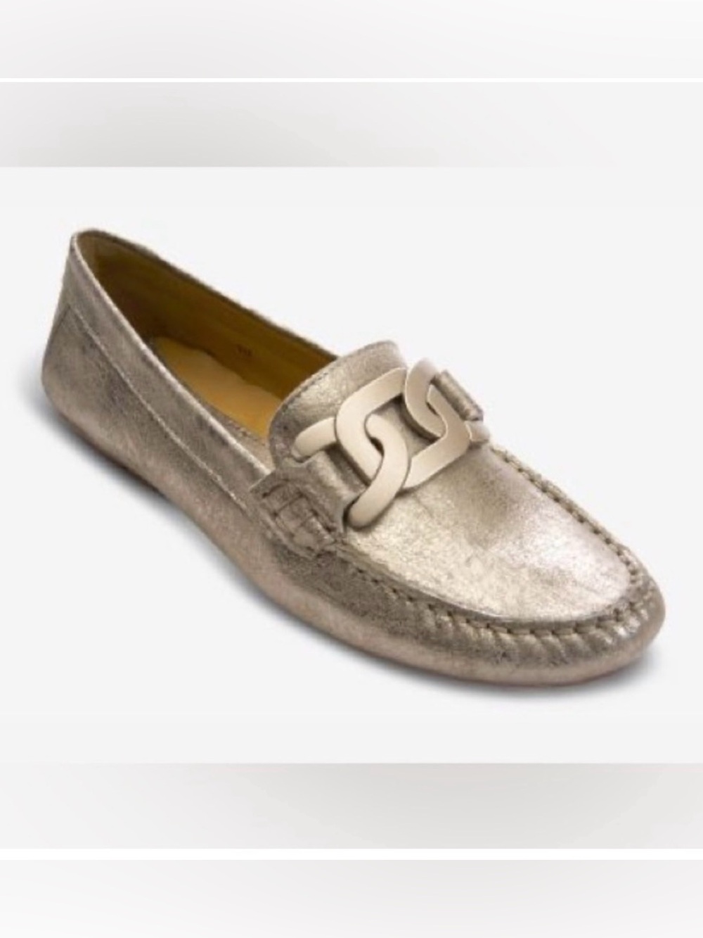 Vaneli Women’s Aiker Metallic Leather Driving Moccasin Loafers Size 8.5